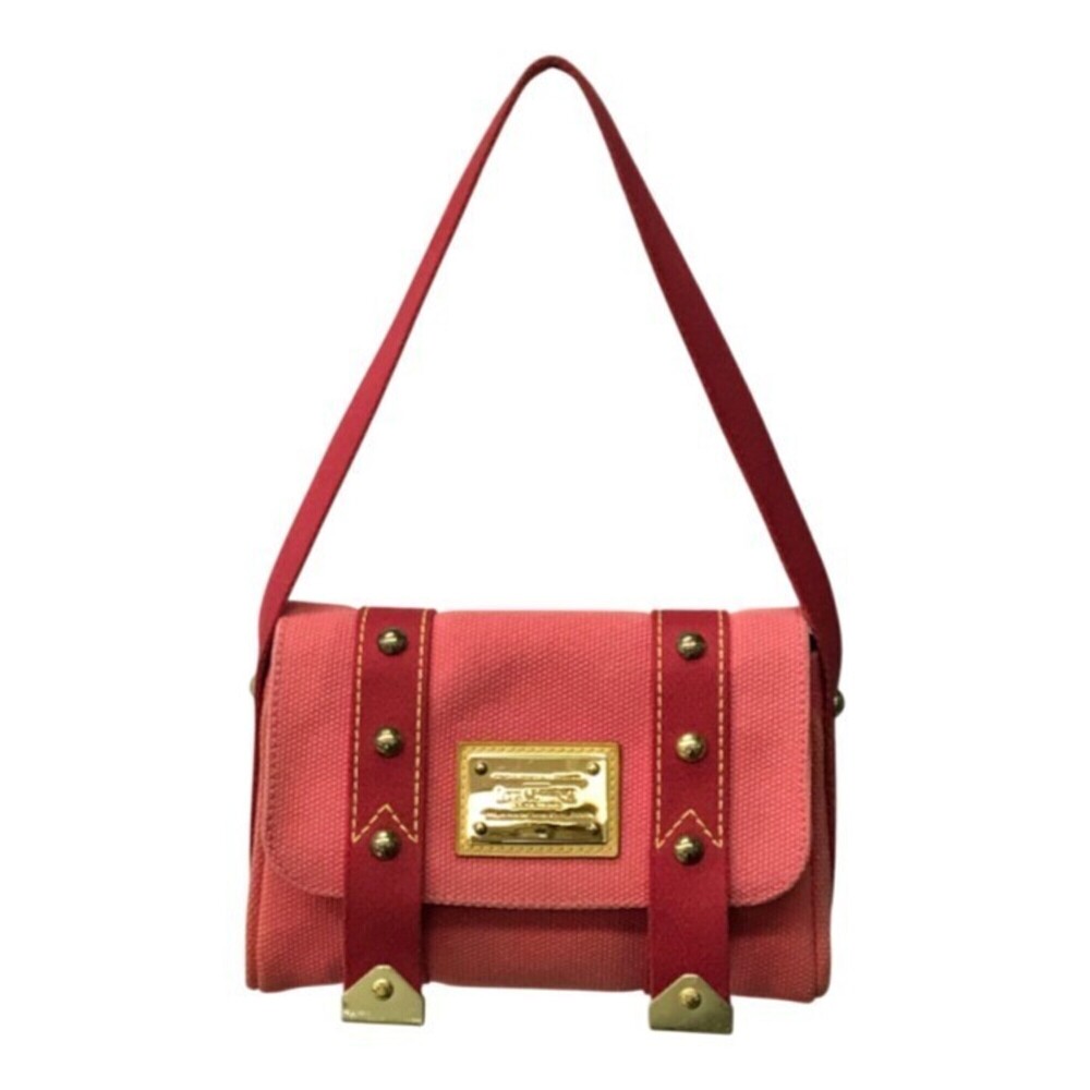 LOUIS VUITTON Antigua Sac Rabat Shoulder Bag for Women, Canvas, Pink/Red, M40...